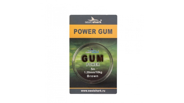 Резина для фидерной оснастки EastShark Power Gum  8м  0,8 мм (Brown) 