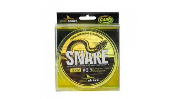Леска EastShark  SNAKE  1000м 7,2 кг 0,30мм (флюоресцентный жёлтый) 
