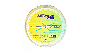 Плетеный шнур EastShark Legend X4  150м 5,4кг/0,08мм (Желтый) 