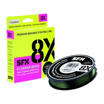 Плетеный шнур Sufix SFX 8X  135м 22,3кг/0,285мм (Зеленый) 